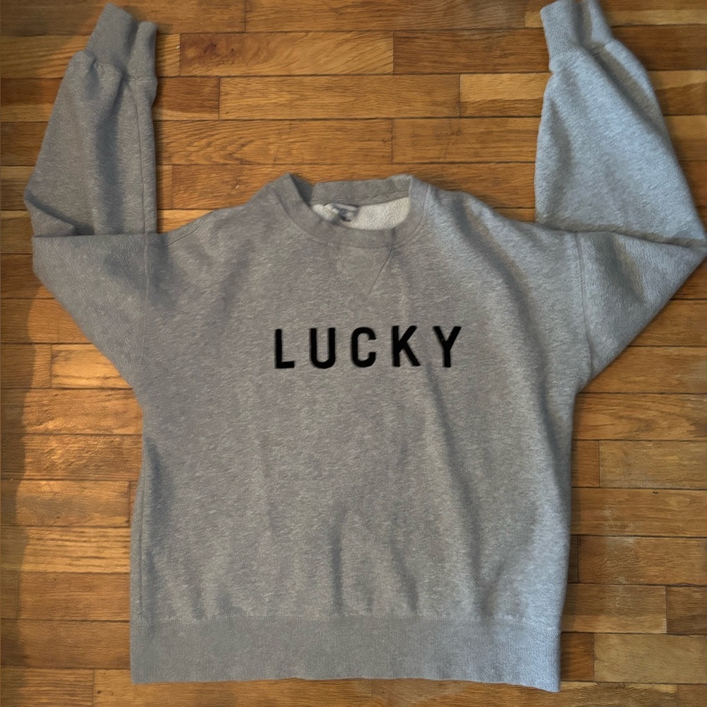 Lucky Brand Heather Gray Crewneck Sweatshirt